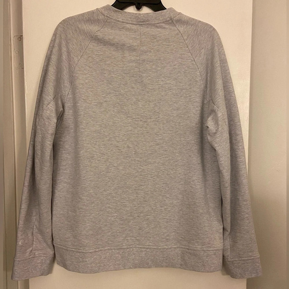 Lululemon City Sweat Crew Heathered Light Grey Size Medium - Picture 5 of 8